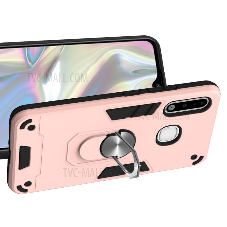 Detachable 2 in 1 with Rotatable Kickstand PC + TPU Cover for Samsung Galaxy A70e - Rose Gold-3