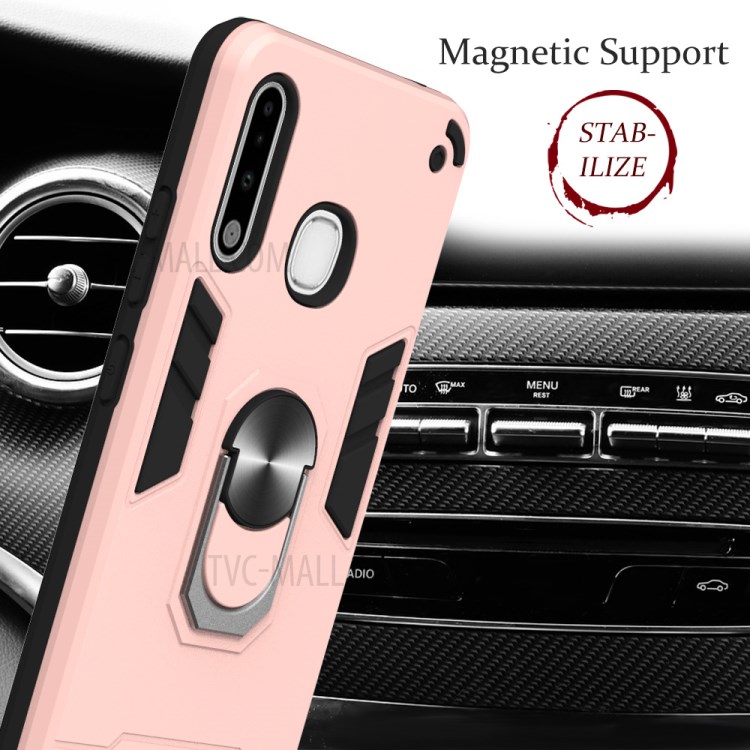 Detachable 2 in 1 with Rotatable Kickstand PC + TPU Cover for Samsung Galaxy A70e - Rose Gold-5