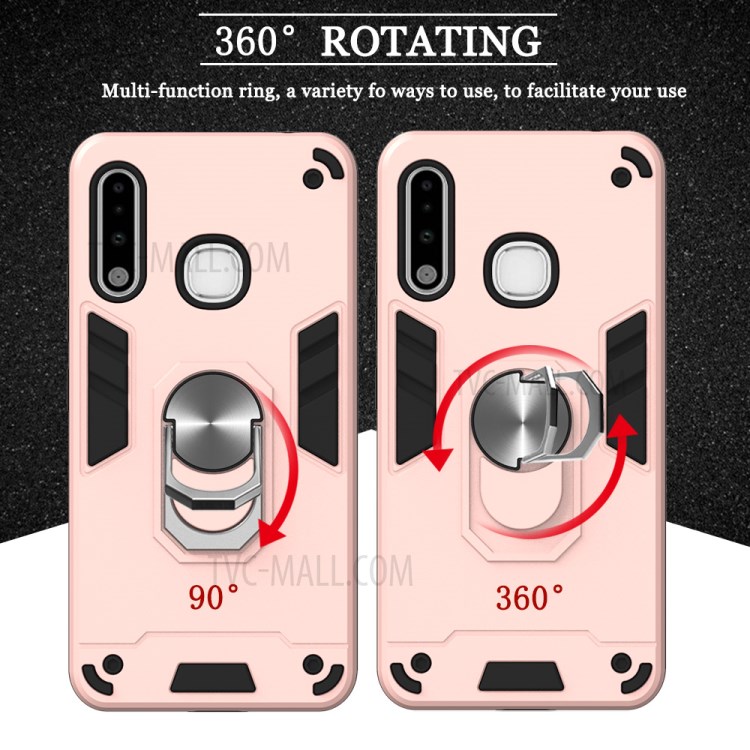 Detachable 2 in 1 with Rotatable Kickstand PC + TPU Cover for Samsung Galaxy A70e - Rose Gold-7