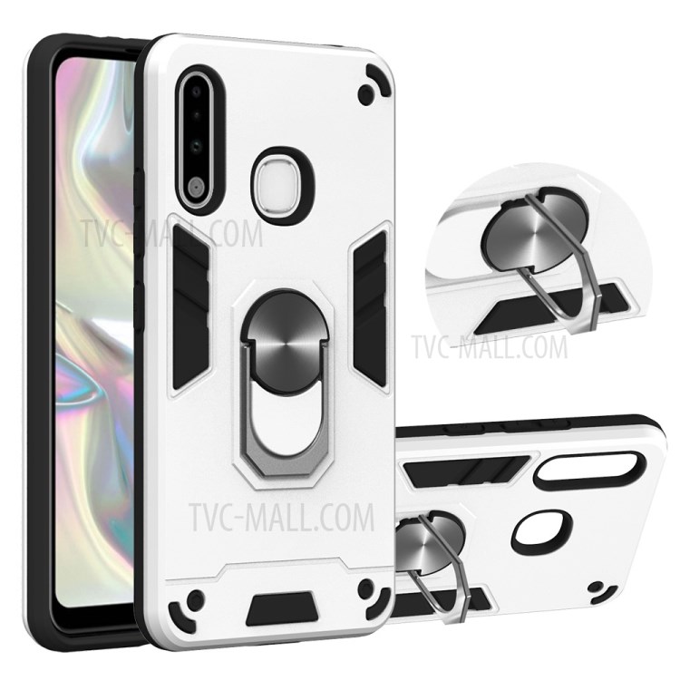 Detachable 2 in 1 with Rotatable Kickstand PC + TPU Cover for Samsung Galaxy A70e - White-1