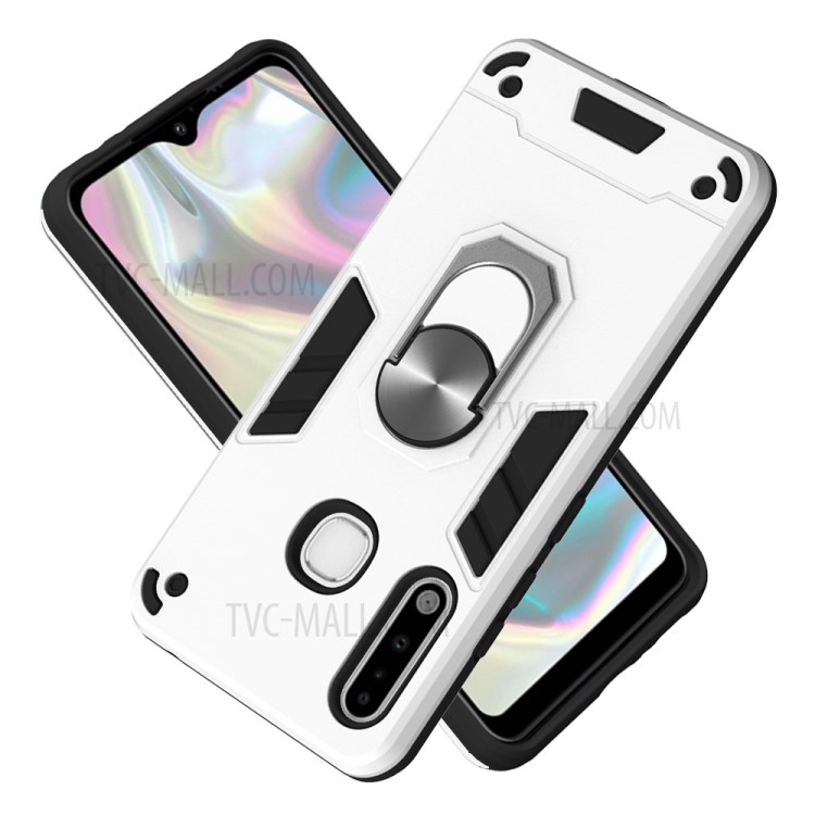 Detachable 2 in 1 with Rotatable Kickstand PC + TPU Cover for Samsung Galaxy A70e - White-2