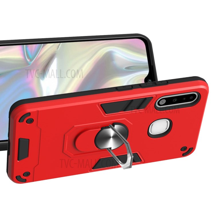 Detachable 2 in 1 with Rotatable Kickstand PC + TPU Cover for Samsung Galaxy A70e - Red-3