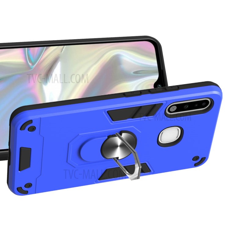 Detachable 2 in 1 with Rotatable Kickstand PC + TPU Cover for Samsung Galaxy A70e - Baby Blue-3