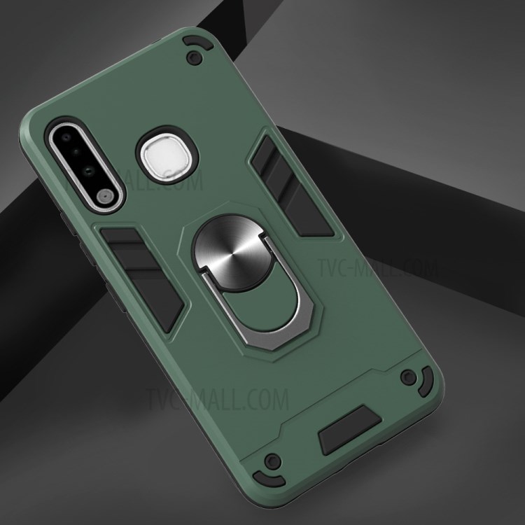 Detachable 2 in 1 with Rotatable Kickstand PC + TPU Cover for Samsung Galaxy A70e - Green-4