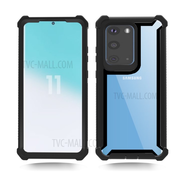 Anti-drop PC+TPU Cover Для Samsung Galaxy S20 4G/S20 5G - Черный-2