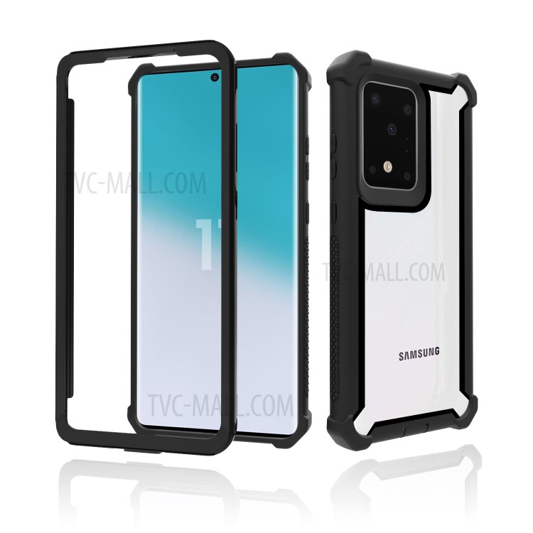 Anti-drop PC+TPU Cover Для Samsung Galaxy S20 4G/S20 5G - Черный-3