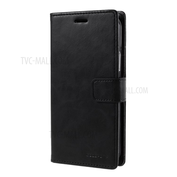 MERCURY GOOSPERY Blue Moon Leather Wallet Stand Case for iPhone 12 5.4-inch - Black-2