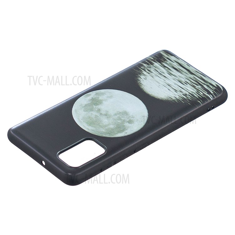 Pattern Printing Matte TPU Back Case for Samsung Galaxy A41 (Global Version) - Moon-3