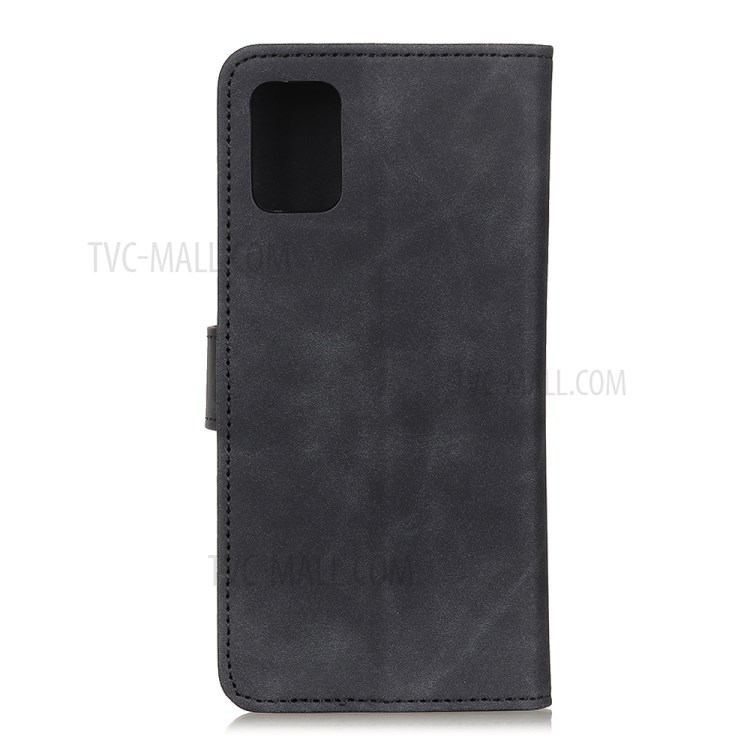 KHAZNEH Retro Leather with Wallet Mobile Phone Cover for Samsung Galaxy M51 - Black-2