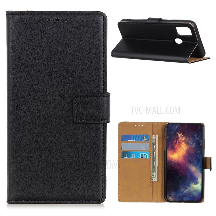 Wallet Leather Stand Case for Samsung Galaxy M51 - Black-1