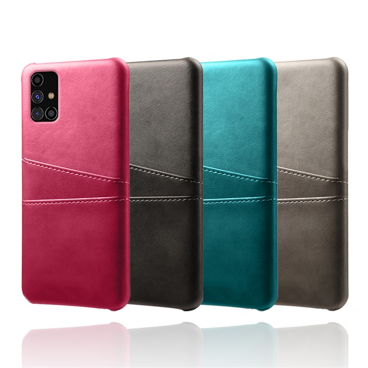 KSQ PU Leather Coated PC Cover with Double Card Slots for Samsung Galaxy M31s - Brown-6
