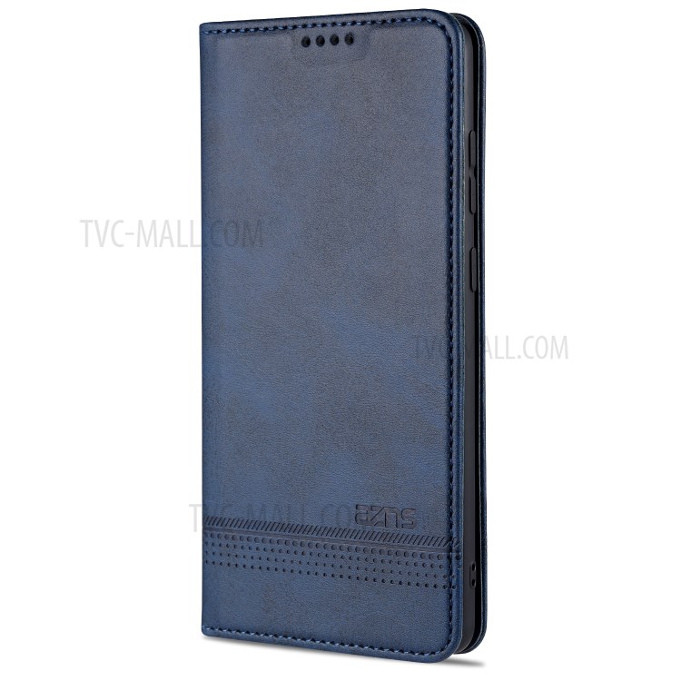 AZNS Auto-absorbed Leather Wallet Stand Case for Samsung Galaxy A81/Note 10 Lite - Blue-2