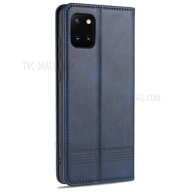 AZNS Auto-absorbed Leather Wallet Stand Case for Samsung Galaxy A81/Note 10 Lite - Blue-3