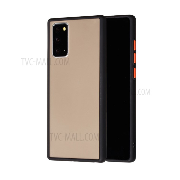 Drop-resistant PC + TPU Matte Texture Cover for Samsung Galaxy Note 20/Note 20 5G - Black-1