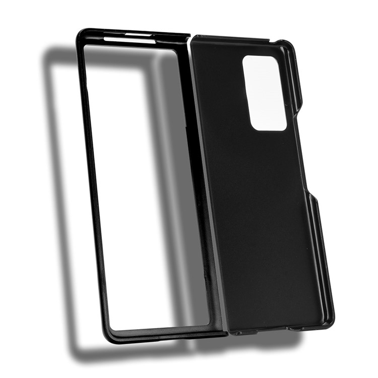 Crocodile Skin PU Leather Coated PC Shell for Samsung Galaxy Z Fold2 5G - Black-3