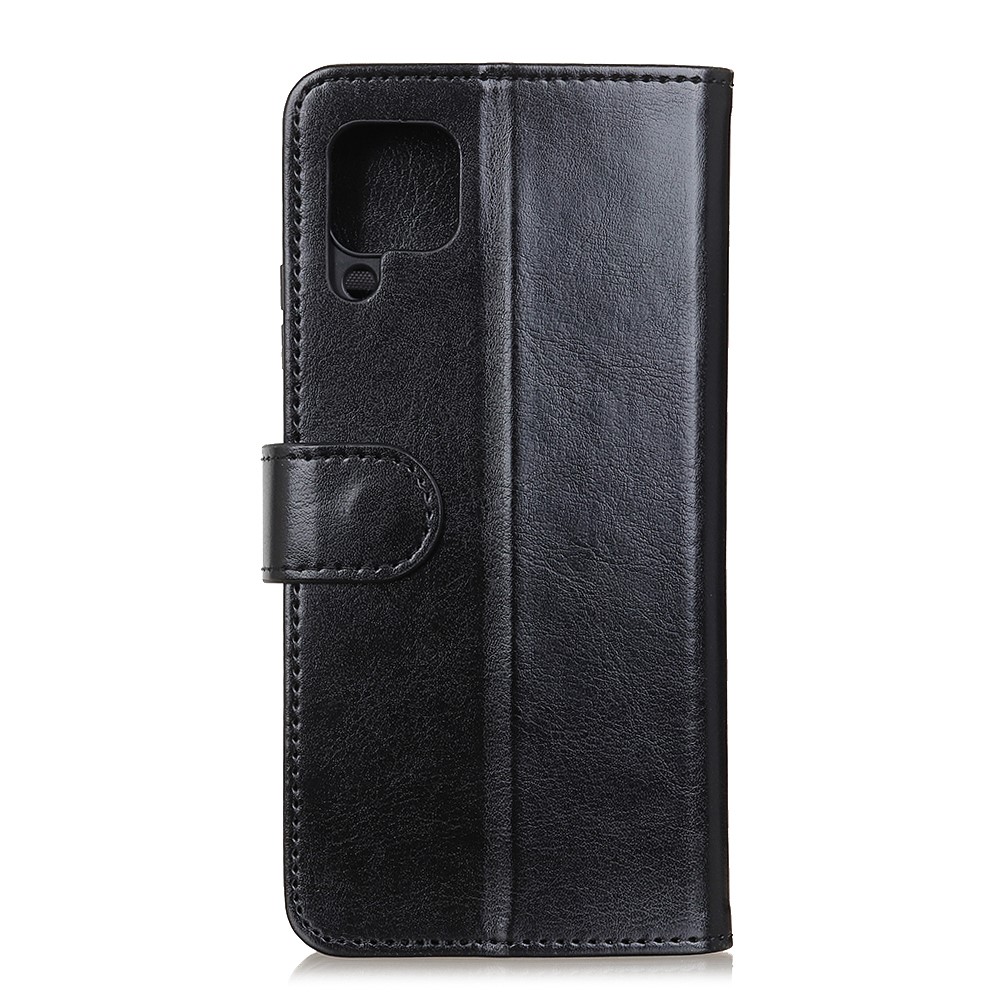 Crazy Horse Texture Leather Wallet Phone Case for Samsung Galaxy A42 5G - Black-5