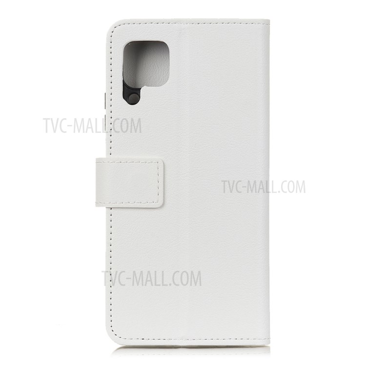 PU Leather Wallet Stand Phone Shell for Samsung Galaxy A42 5G - White-5