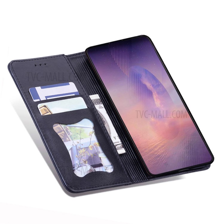 Business Style Splicing Shell Auto-absorbed Leather Wallet Case for Samsung Galaxy Note20 Ultra 5G/Galaxy Note20 Ultra - Dark Blue-6