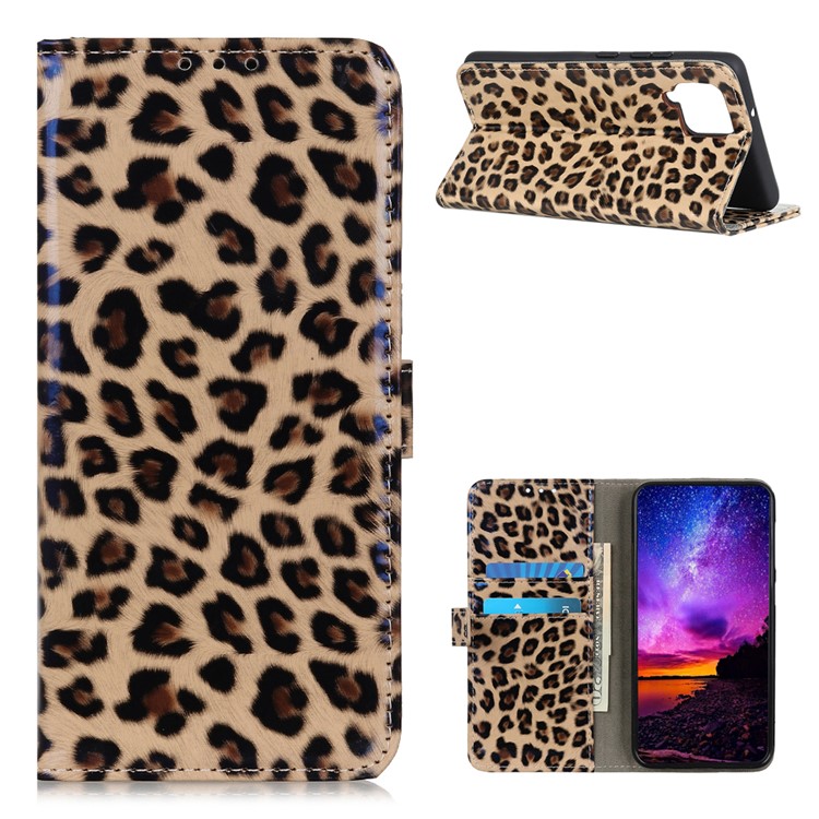 Leopard Pattern Wallet Stand Leather Case for Samsung Galaxy A42 5G-1