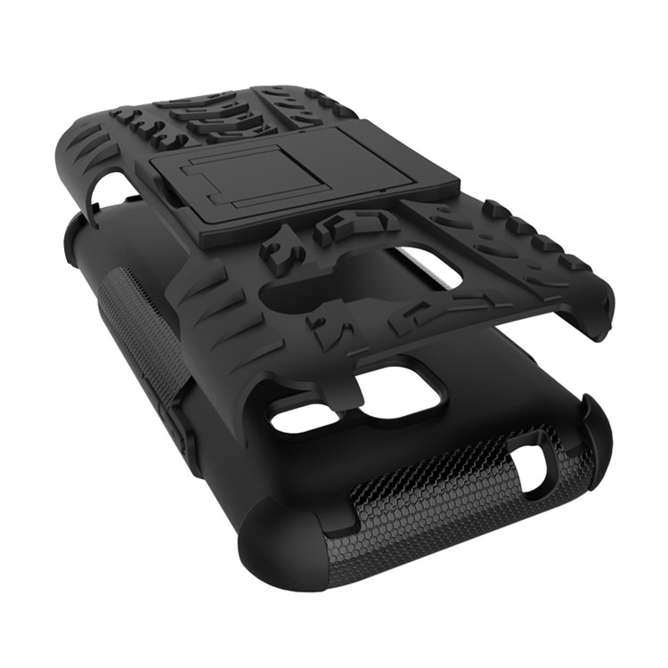 PC TPU Hybrid Cover for Samsung Galaxy J1 mini with Kickstand - Black-10