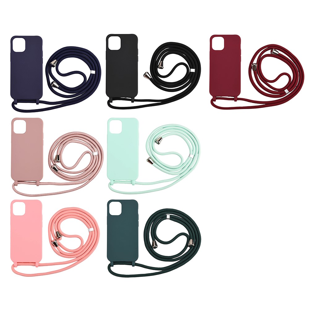 Soft Protector TPU Case with Multi-function Lanyard for iPhone 12 Pro Max Phone Cover - Black-3