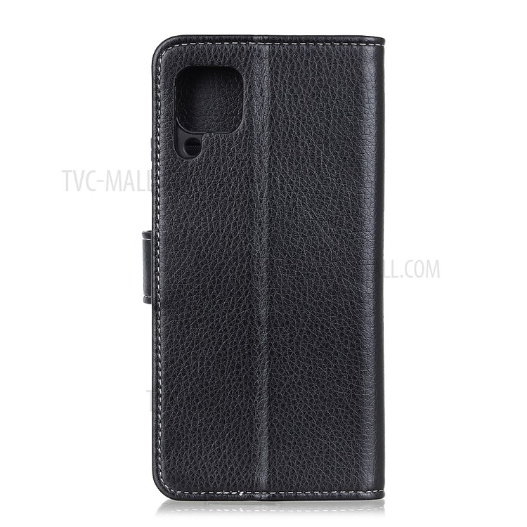 Litchi Texture Flip Leather Wallet Phone Shell for Samsung Galaxy A42 5G - Black-7