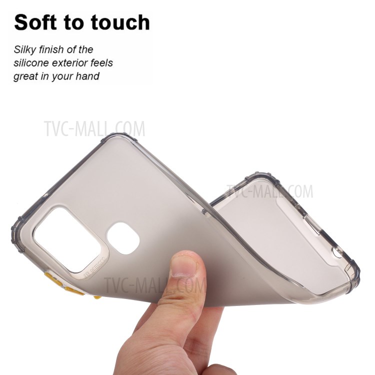 Drop-proof Matte TPU Soft Phone Case for Samsung Galaxy A21s - Black-3