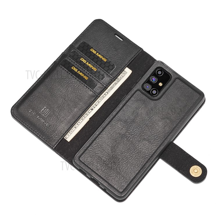 DG.MING PC + Split Leather Detachable 2-in-1 Cover for Samsung Galaxy M31s - Black-9