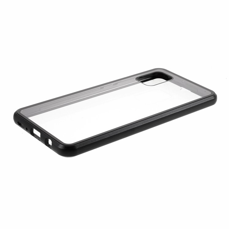 Magnetic Adsorption Metal Frame + Double-sided Tempered Glass Phone Case for Samsung Galaxy A31 - Black-5