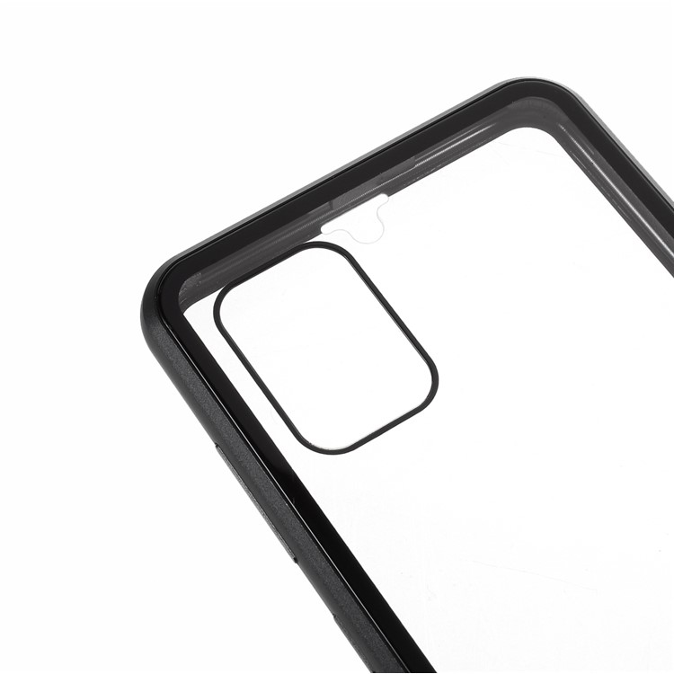 Magnetic Adsorption Metal Frame + Double-sided Tempered Glass Phone Case for Samsung Galaxy A31 - Black-7