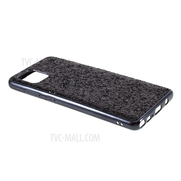 Glittering Sequins Plated TPU Frame + PC Cover for Samsung Galaxy A81/Note 10 Lite - Black-5