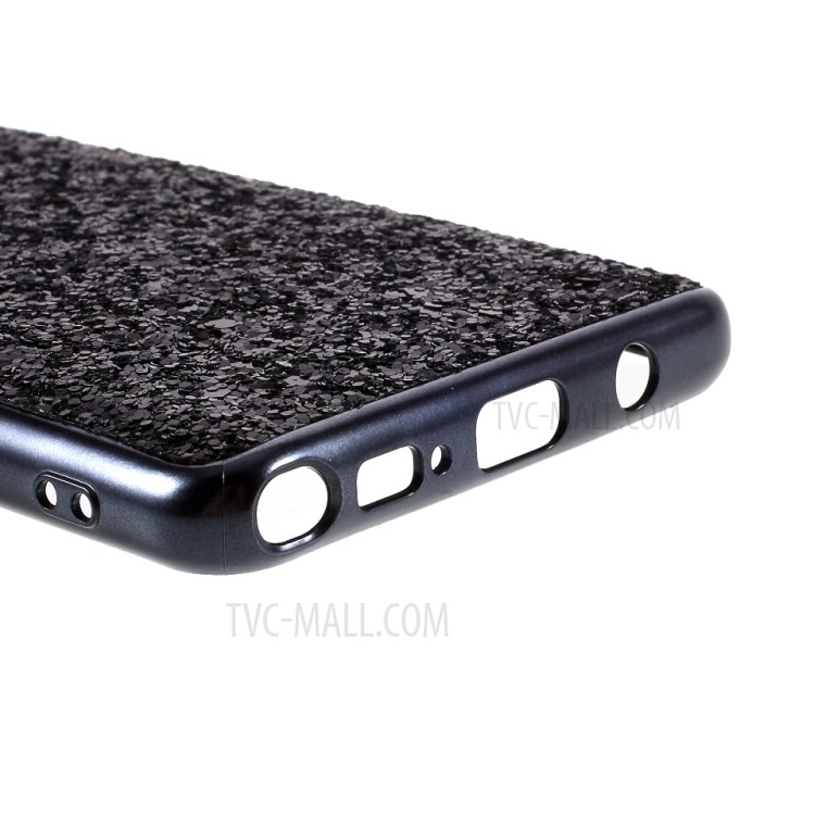 Glittering Sequins Plated TPU Frame + PC Cover for Samsung Galaxy A81/Note 10 Lite - Black-6