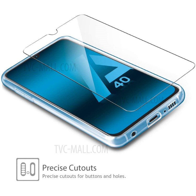 For Samsung Galaxy A40 TPU Phone Case + Tempered Glass Screen Protector-6