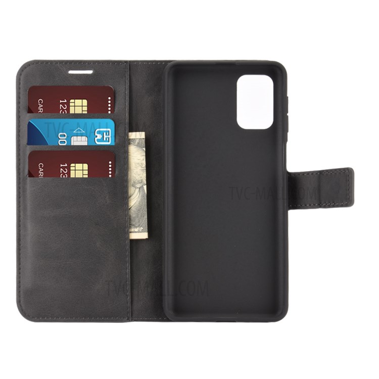 PU Leather Wallet Cover for Samsung Galaxy M31s - Black-6