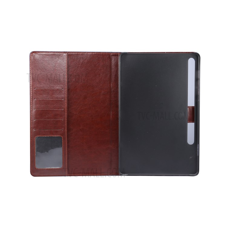 Floral Printed Cloth + PC Tablet Case for Samsung Galaxy Tab S7 Plus T970 (2020) - Black-4