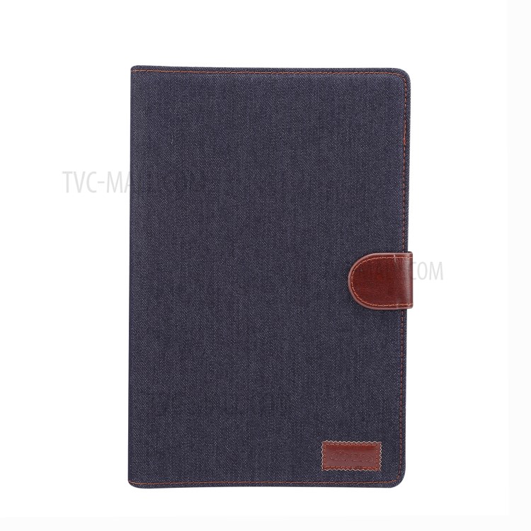 Leather + PC Jeans Cloth Skin Tablet Shell for Samsung Galaxy Tab S7 Plus T970 - Black-2