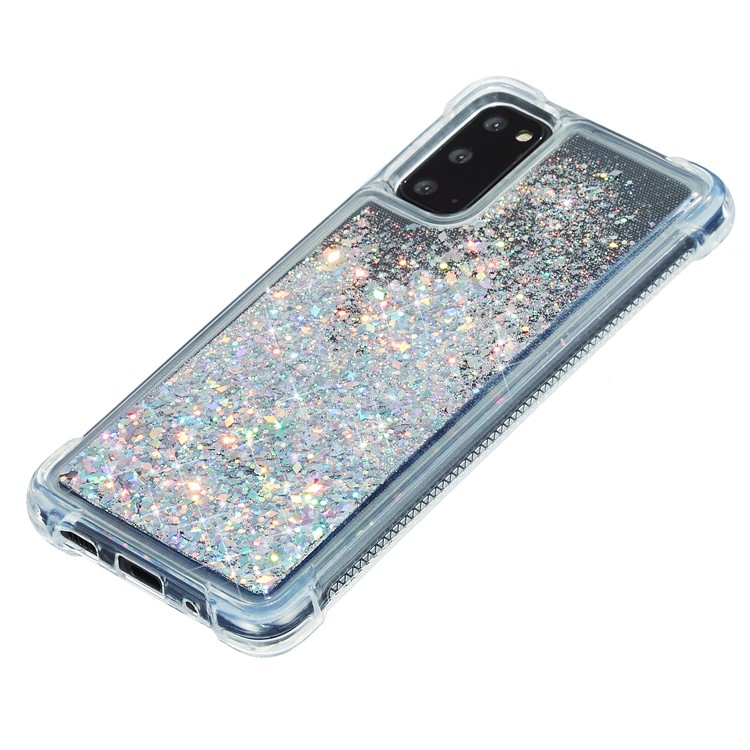 Glitter Powder Quicksand TPU Shell for Samsung Galaxy Note20 Ultra/Note20 Ultra 5G - Silver-1