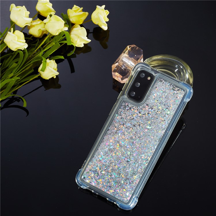 Glitter Powder Quicksand TPU Shell for Samsung Galaxy Note20 Ultra/Note20 Ultra 5G - Silver-4