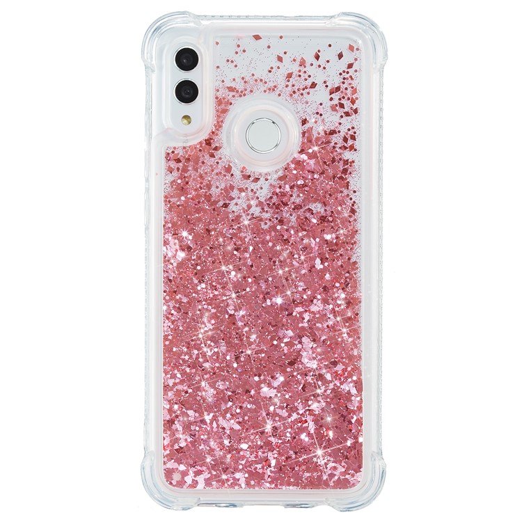 Coque TPU Couleur de Couleur de Couleur de Poudre à Paillettes Pour Samsung Galaxy A20e - Rose