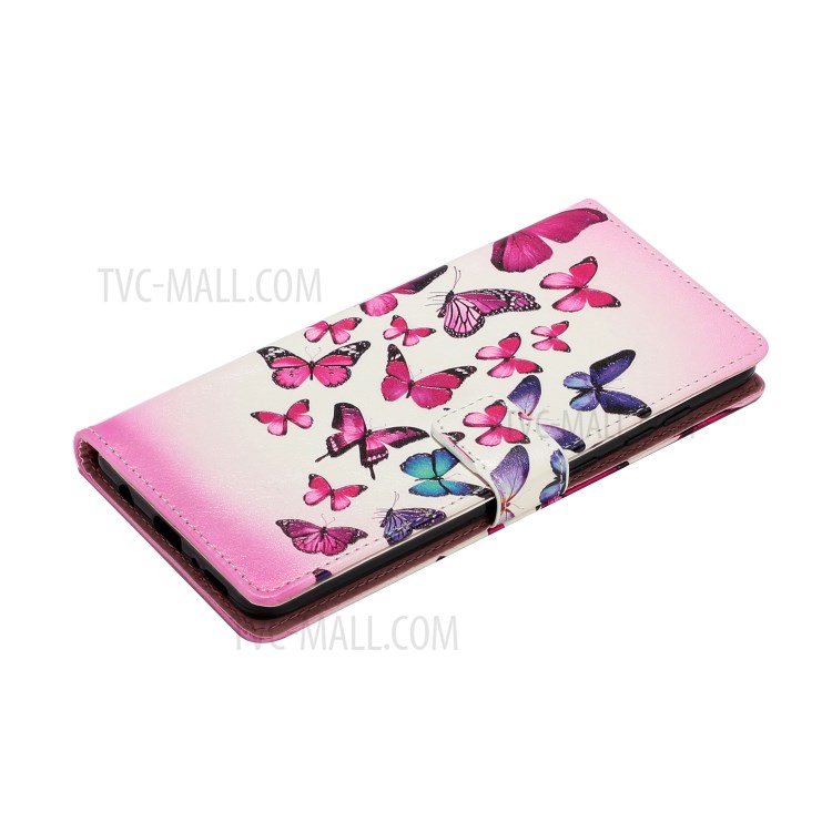 Pattern Printing PU Leather Wallet Stand Phone Case for Samsung Galaxy A21s - Butterflies-5