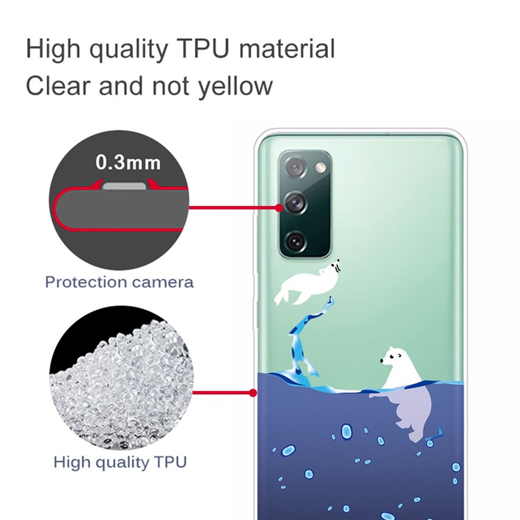 Printing Skin IMD TPU Cover for Samsung Galaxy S20 FE/S20 Fan Edition/S20 FE 5G/S20 Fan Edition 5G - Polar Bear-2