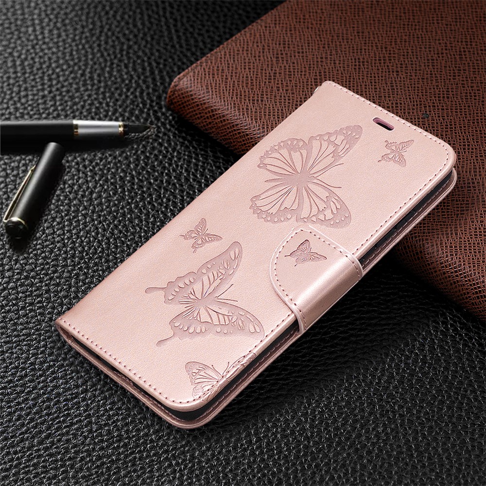 Imprint Butterflies with Wallet Leather Cover for Samsung Galaxy S20 FE/S20 Fan Edition/S20 FE 5G/S20 Fan Edition 5G/S20 Lite - Rose Gold-7