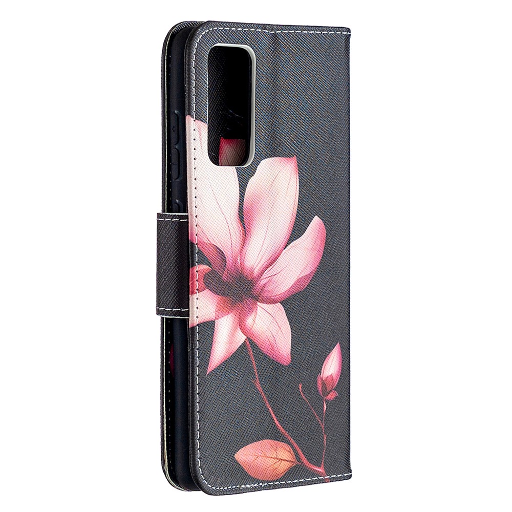 Pattern Printing Case Wallet Stand Leather Cover Protector for Samsung Galaxy S20 FE/S20 Fan Edition/S20 FE 5G/S20 Fan Edition 5G/S20 Lite - Pink Flower-3