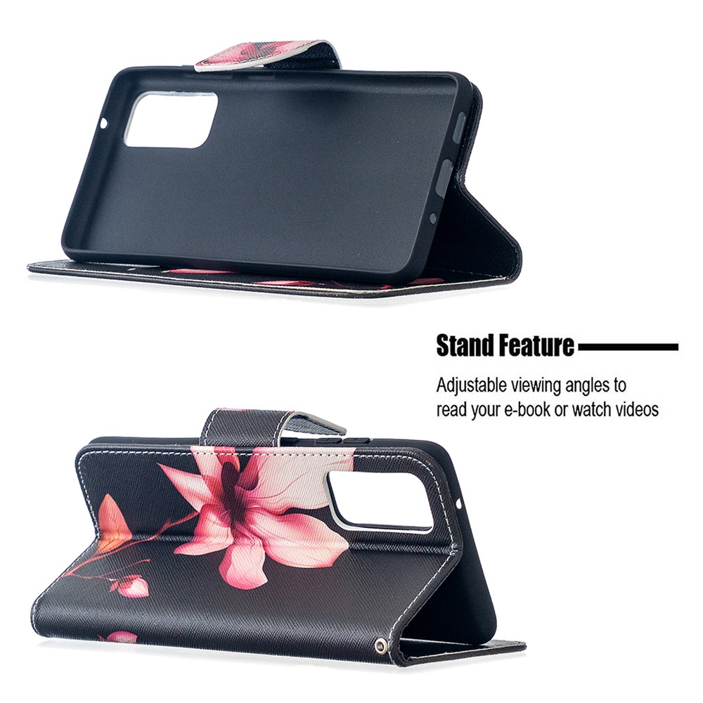 Pattern Printing Case Wallet Stand Leather Cover Protector for Samsung Galaxy S20 FE/S20 Fan Edition/S20 FE 5G/S20 Fan Edition 5G/S20 Lite - Pink Flower-5