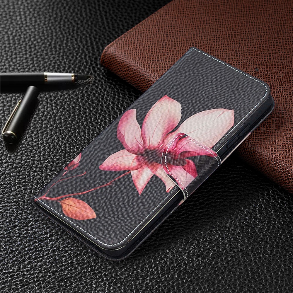 Pattern Printing Case Wallet Stand Leather Cover Protector for Samsung Galaxy S20 FE/S20 Fan Edition/S20 FE 5G/S20 Fan Edition 5G/S20 Lite - Pink Flower-7