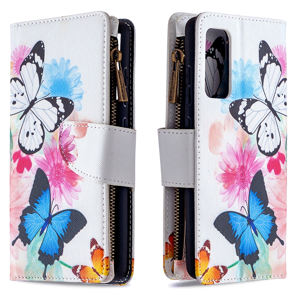 Pattern Printing Case Wallet Stand Leather Cover Protector for Samsung Galaxy S20 FE/S20 Fan Edition/S20 FE 5G/S20 Fan Edition 5G/S20 Lite - Butterfly-4