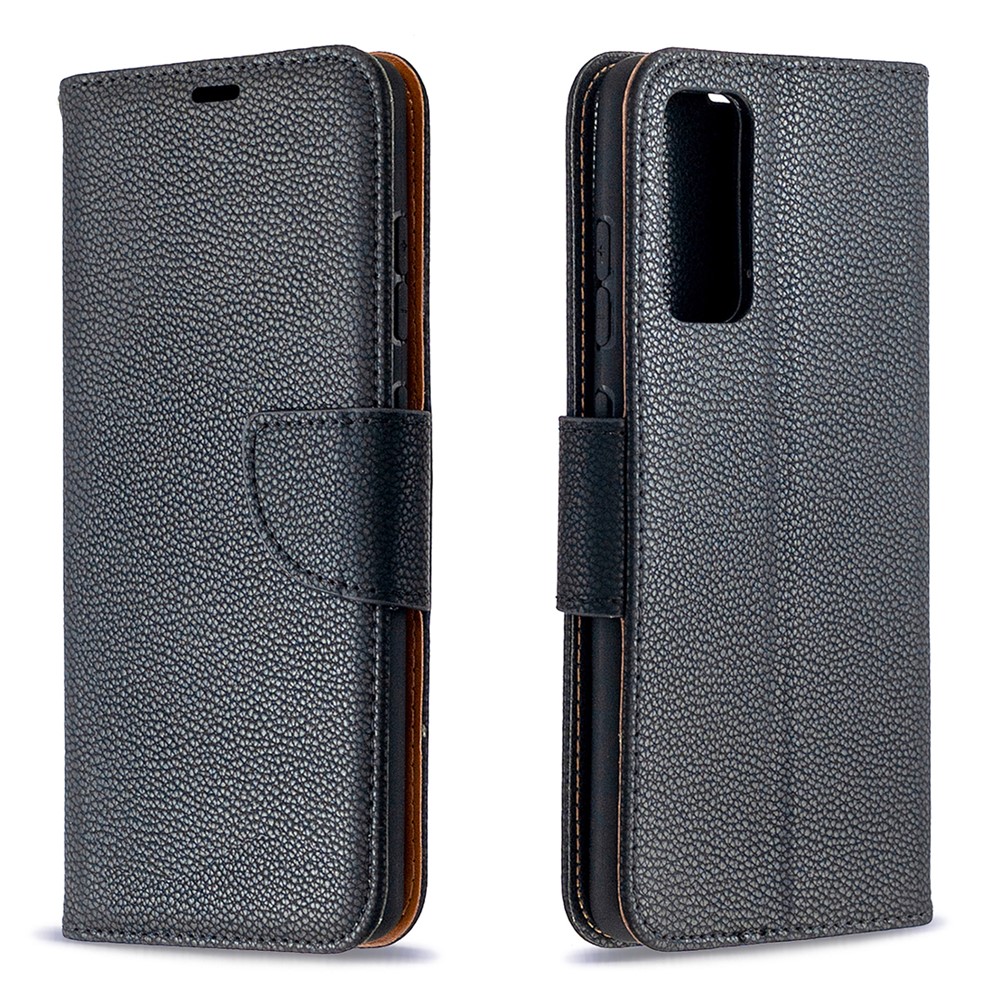 Litchi Surface with Wallet Leather Stand Case for Samsung Galaxy S20 FE/S20 Fan Edition/S20 FE 5G/S20 Fan Edition 5G/S20 Lite - Black-4
