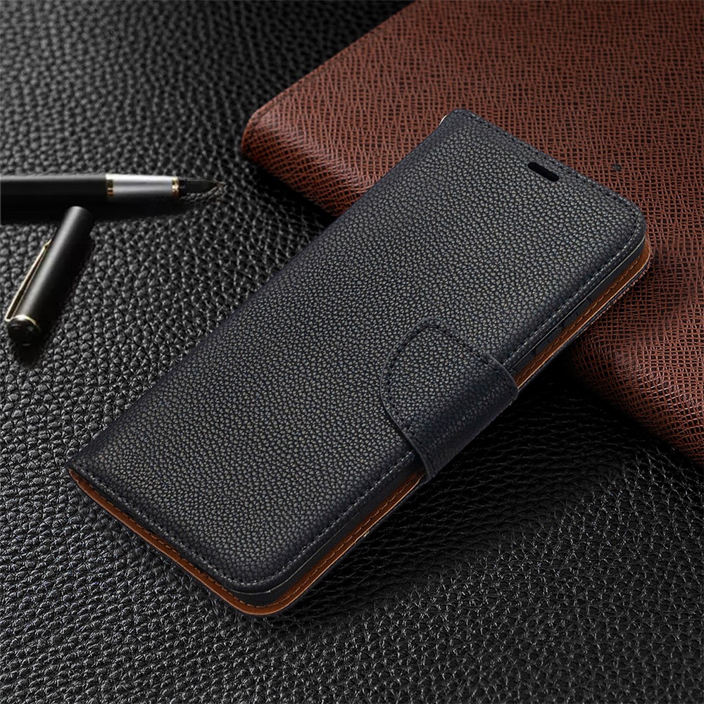 Litchi Surface with Wallet Leather Stand Case for Samsung Galaxy S20 FE/S20 Fan Edition/S20 FE 5G/S20 Fan Edition 5G/S20 Lite - Black-7