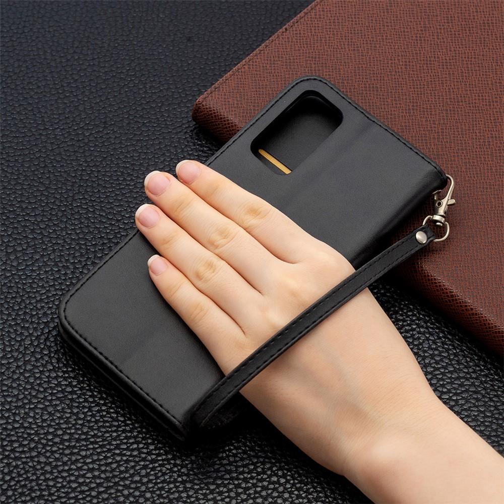 PU Leather Wallet Stand Phone Case for Samsung Galaxy S20 FE/S20 Fan Edition/S20 FE 5G/S20 Fan Edition 5G/S20 Lite - Black-9