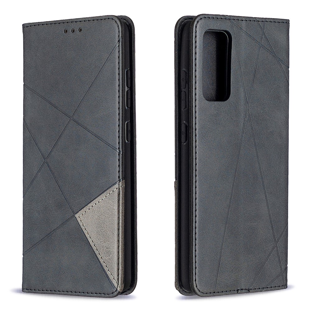 Geometric Pattern Leather Stand Case with Card Slots for Samsung Galaxy S20 FE/S20 Fan Edition/S20 FE 5G/S20 Fan Edition 5G - Black-4